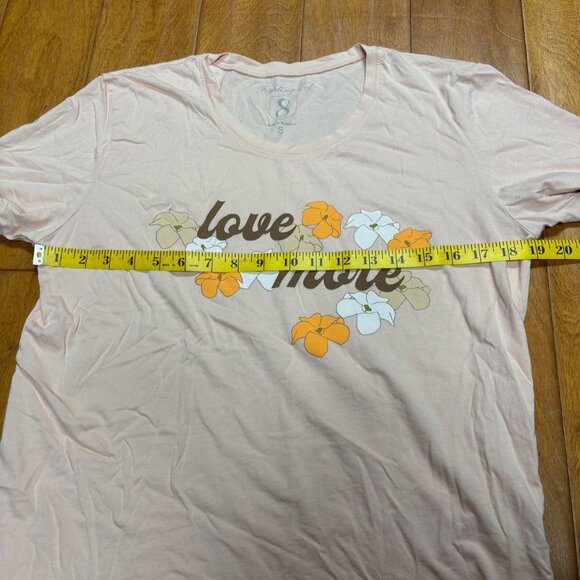 Fighting Eel Womens Graphic T-Shirt Size S Aloha Artsy Hawaiian Floral Love - Picture 8 of 9